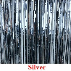 2M Long Metallic Foil Fringe Curtain Trim Tassel Shimmer Door Wedding Party UK