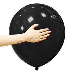 18 Inch Black Balloons 12 Pack Large Latex Party Balloons Round Helium Balloo…