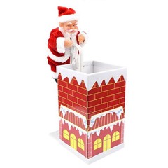 Santa Claus Climbing Chimney Doll Electric Toy With Music Kids Christmas Gift JQ