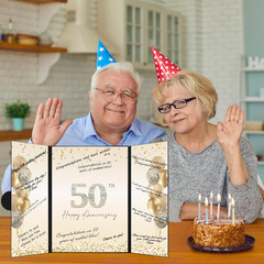 Black Gold 50Th Anniversary Party Decorations, Happy 50Th Anniversary Alternativ