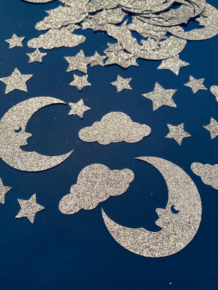 Moon and Stars Confetti, Twinkle Twinkle Little Star confetti, Stars Party Decor