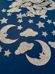 Moon and Stars Confetti, Twinkle Twinkle Little Star confetti, Stars Party Decor