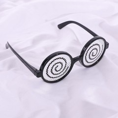 Creative Gift for Kids&Adults Vertigo Pattern Glasses Plastic Glasses Suppli