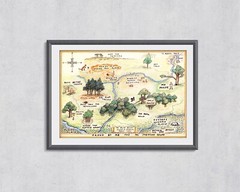 Winnie the Pooh 100 Aker Wood Map