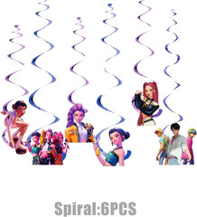 62Pcs Music Idol Hunter Style Party Decorations Set Banner Balloons Toppers Pack