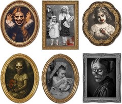 Haunted House 3D Portraits – Wall Decor with Changing Faces for Halloween Fun