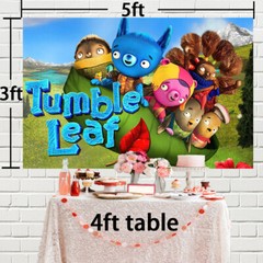 Tumble Leaf Party Supplies Party Decor Backdrop Banner Poster Background 5x3ft