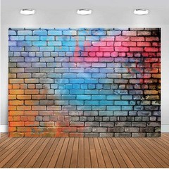7X5FT Colorful Brick Wall Backdrop Photography Studio Props Photo Background …