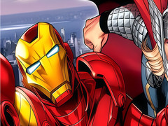 Avengers superheroes comic Round Backdrop Birthday Party Decorations Background