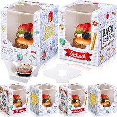48 PCS Back to School Party Cupcake Boxes Individual with as pictures shown