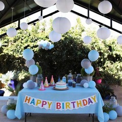 20 Pack 10″ Waterproof White Silk Lanterns for Elegant Outdoor Events