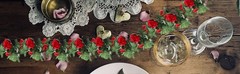 4 Pack Artificial Rose Vine Garland Fake Roses Flowers Plants Vines Hanging