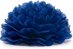 12pcs White & Blue Tissue Paper Pom Poms Hanging Garland Party Decor 8″ 10″ 14″