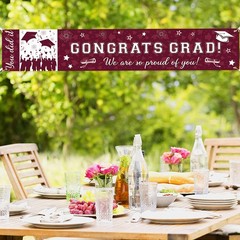 Graduation Decorations Maroon White 2026/Maroon Graduation Party Decorations/…