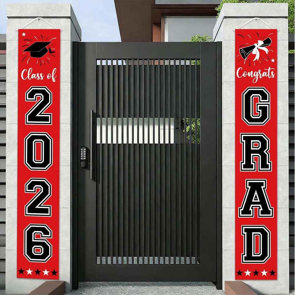 Graduation Decorations Class of 2026 Hanging Grad Banner, Graduation Decorations