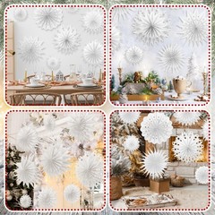 18 Pcs Large 3D Paper Snowflakes – Winter Hanging Decor for Home & Party