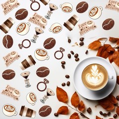 Brewing Bridal Shower Coffee Table Confetti Wedding Engagement 200 PCS Supply