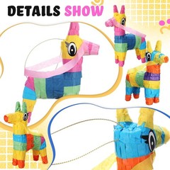 12 Pcs Mini Donkey Pinatas Rainbow Cinco De Mayo Fiesta Party Decorations