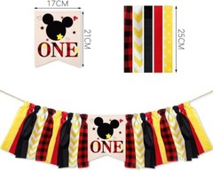 1st Birthday Cartoon Mouse Decorations – Banners, Balloons, Door Hanger, Crown..