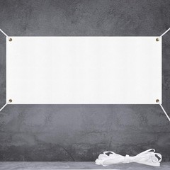 Large Banners and Signs, Vinyl Banner Blank 2×6 Ft, White Polyester Oxford Cloth
