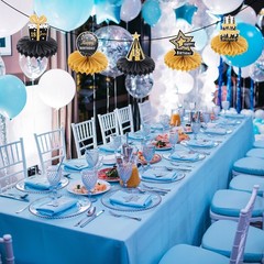 70th Birthday Decoration Centerpieces Supplies Black Gold