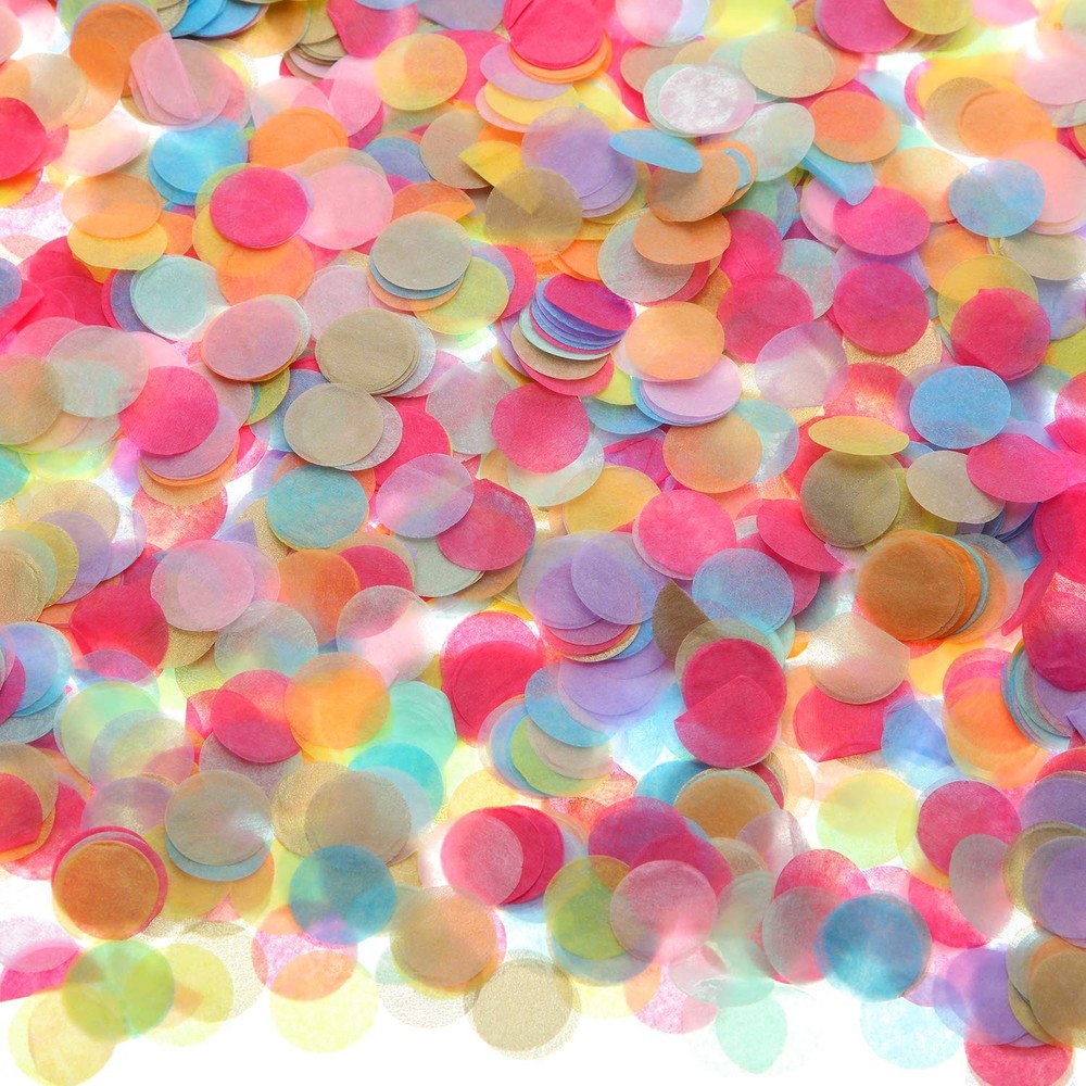 round Tissue Paper Table Confetti Dots for Wedding Birthday Party Decoration, 1.