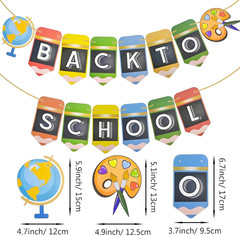 1 Set Back to School Banners Decorations, 2 Strings 10 Feet Vibrant Welcome Sign