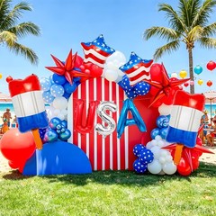 4th of July Party Decorations Patriotic Balloons Set Popsicles Foil Balloons …