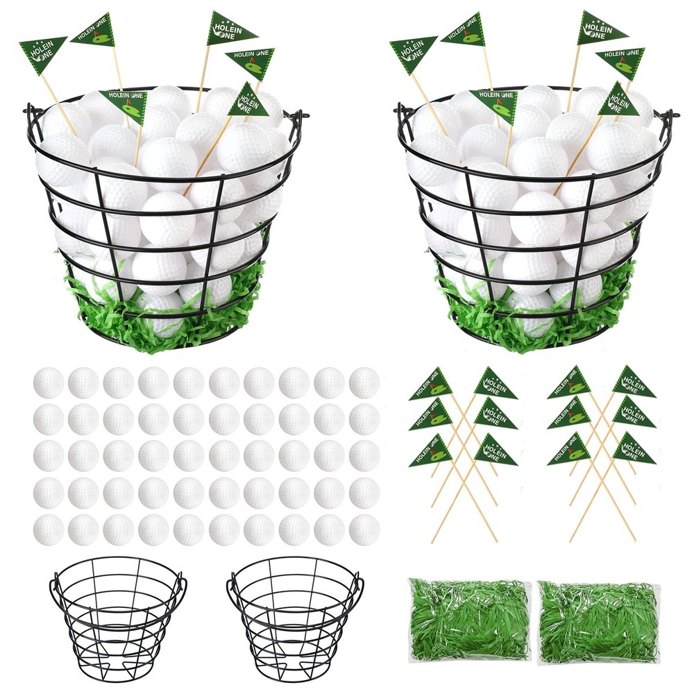 Golf Party Table Decorations Centerpieces Set with 2 Metal Golfing Basket 50 …