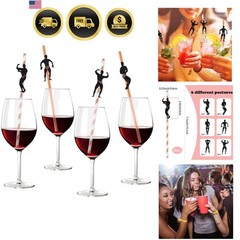 36 Pcs Bachelorette Straws, Funny Male Dancer Drinking Straws for Bachelorett…