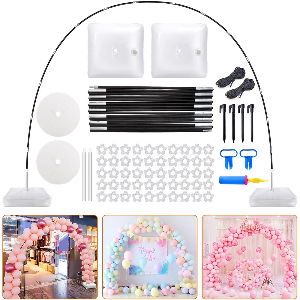 Chamvis Balloon Arch Kit 9Ft Height 10Ft Width Adjustable Balloon Arch Stand