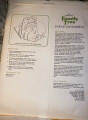 VTG 1970S HALLMARK POPUP FOLD DOWN 3d CENTERPIECE Family Tree Baby ShowerRARE