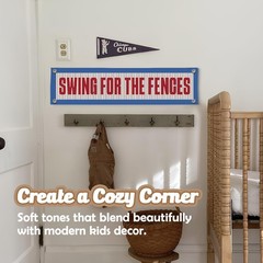 Vintage Baseball Canvas Banner, Playroom Boys Room Inspirational Room Decor, …