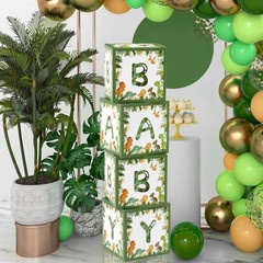 Dinosaur Baby Shower Decorations Box – Green Jungle Dinosaur Baby Boxes for B…