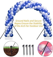 Balloon Arch Kit, 8ft Tall & 9ft Wide Adjustable Balloon Arch Frame Stand wit…