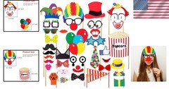 Photo Booth Props Carnival Halloween Birthday Party Decorations 36pcs
