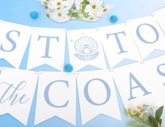 Last Toast On The Coast Banner – Coastal Bachelorette Party Decorations,Coast…