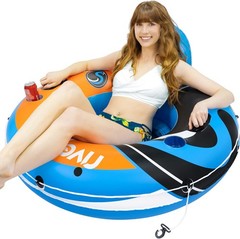 2025 New & Upgraded Heavy Duty River Tube Inflatable, Premium Water Float to …