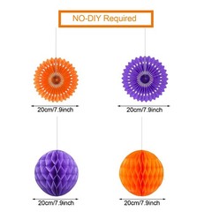 Glittery Happy Summerween Banner Summerween Hanging Swirls Decorations Circle…