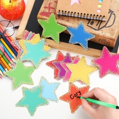 108 Pcs 3.5 Inch Small Confetti Star Cutouts for Classroom Bulletin Board