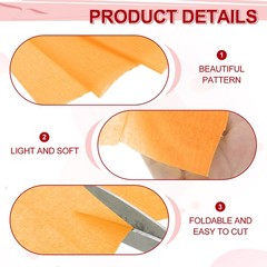 Crepe Paper Roll Crepe Paper Decor 3.3ft Long 20 Inch Wide, Orange Yellow