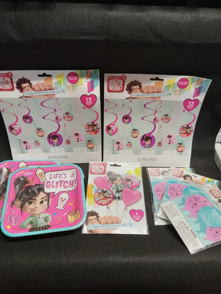 Wreck It Ralph 2 Ralph Breaks The Internet Birthday Party Decoration Lot