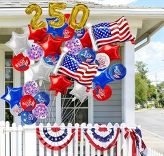104 PCS Red White and Blue Balloon Garland Arch Kit, 4Th of July Balloon Arch Ki