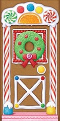Beistle Printed Plastic Gingerbread House Door Cover Indoor/Outdoor Christmas