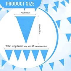 200Ft Pennant Banners Flags String DIY Hanging Bunting Flags for Party