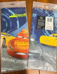 Disney Cars Birthday Decorations Bundle – Candle, Tablecloth, Napkins, NEW