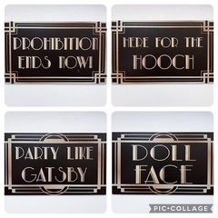 Gatsby Photo Booth Props by Prop Trunk – Double Sided PVC – SEE DESCRIPTION