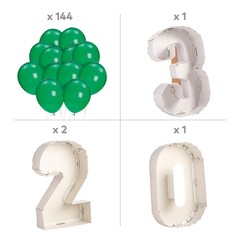 2022 Stand-Up Mosaic Kit with Green Balloons, Graduation, Party Decor, 148 Piece