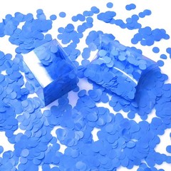 Blue Metallic Foil Round Table Confetti Circle Dots Mylar Scatter Decor 60g