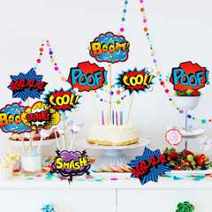 30 Pieces Hero Party Decorations Sign Cutouts Superhero Birthday Supplies Props!